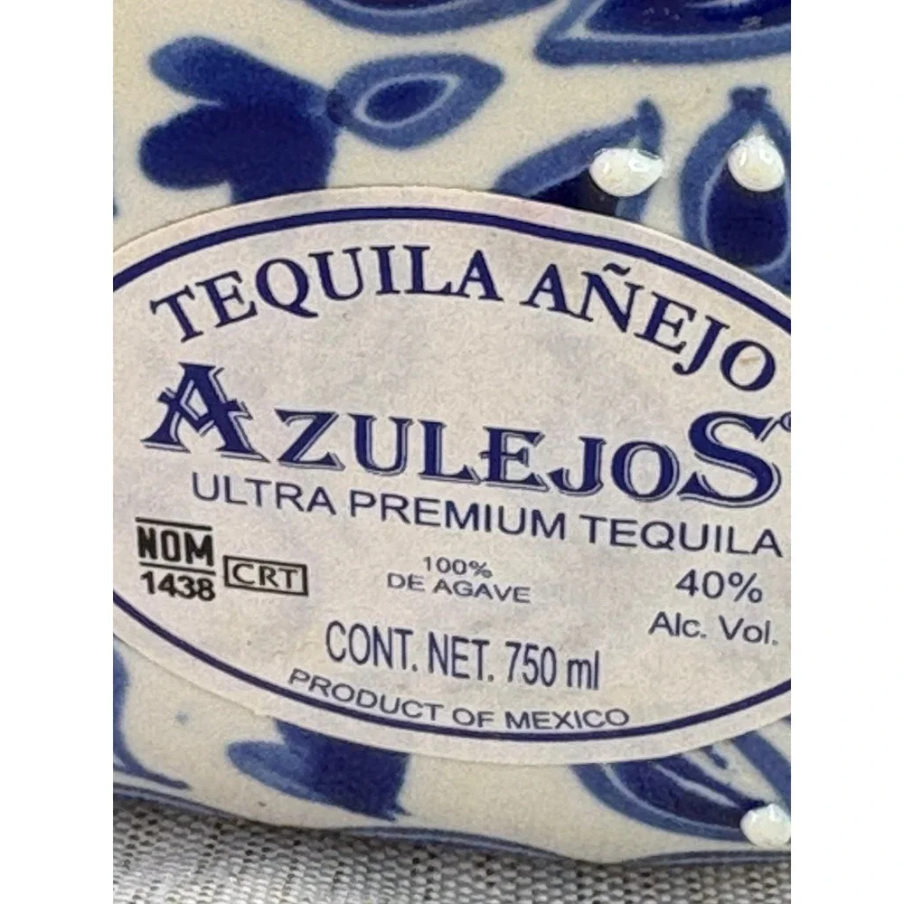 Los Azulejos Skelly Talavera Head Anejo  empty bottle